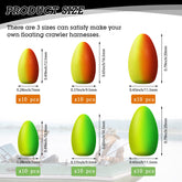 Close-up of bullet foam float showing EPS foam and fluorescent paint